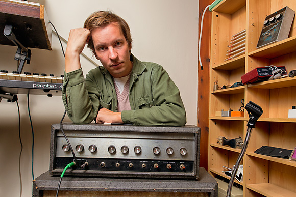 Fred Thomas in his home studio