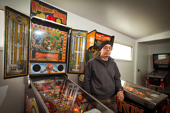 Clay Harrell at the Ann Arbor Pinball Museum