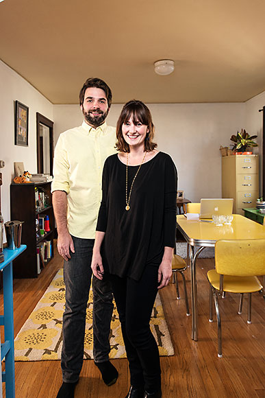 Maura Fulton and Andrew Mohr in their west side Ann Arbor apartment