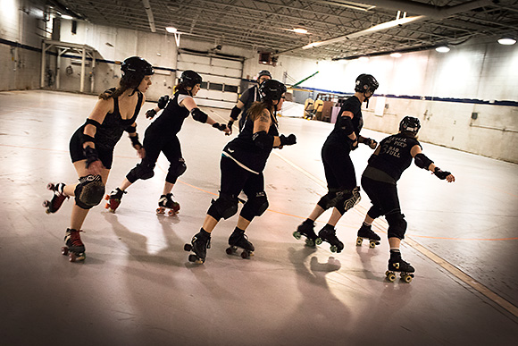 Ann Arbor Derby Dimes practice in Ypsilanti