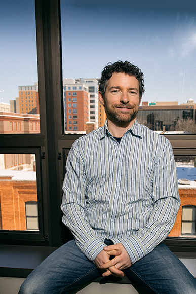 Andrew Bank at Larky's downtown Ann Arbor offices