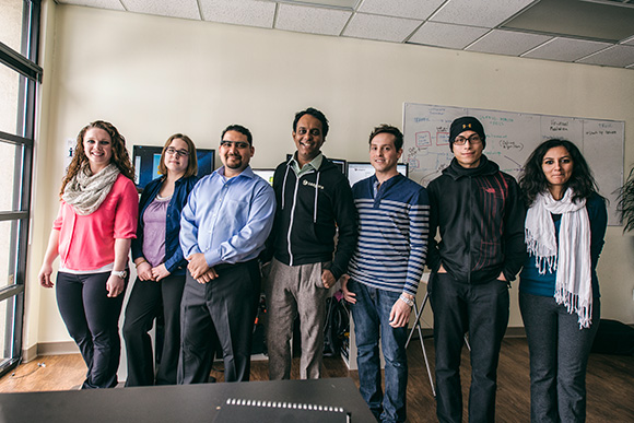 Bobby Peddi with the Saagara staff at their Kerrytown office