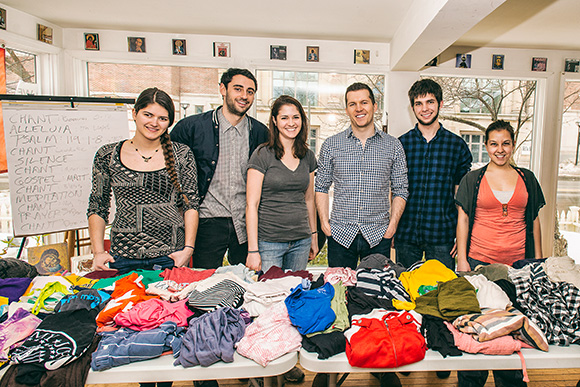 L to R Alyssa Mandilk, Alex Winnick, Diana Bach, Ryan Gourley, Nathan Shields and Katie Minnema of A2Share