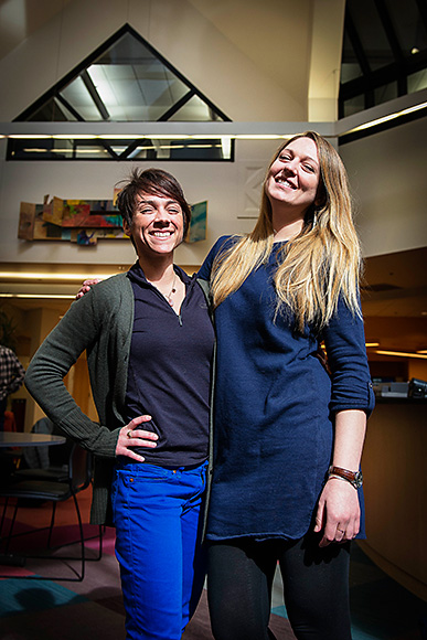 U of M School of Social Work students Zoe Zulakis and Teague Simonic