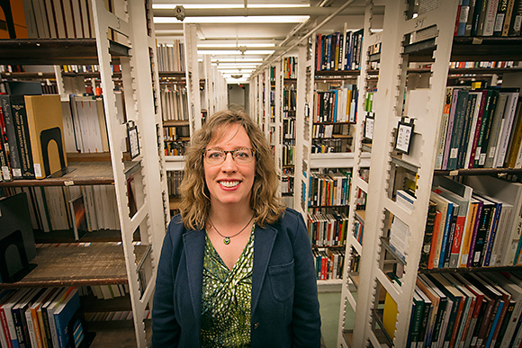 Julie Weatherbee at the U of M Harlan Hatcher Graduate Library