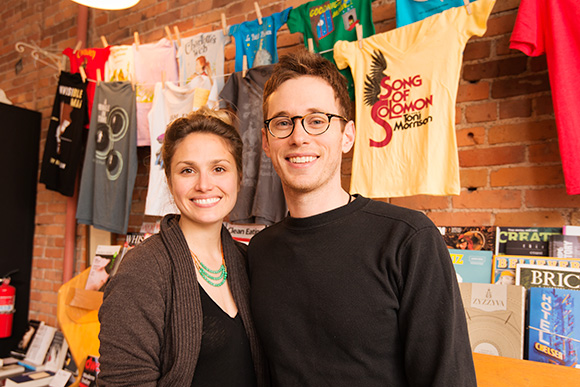 Mike Gustafson and Hilary Lowe at Literati Bookstore