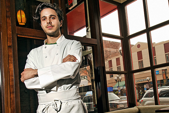 Owner Peter Roumanis at Vellum on Main Street