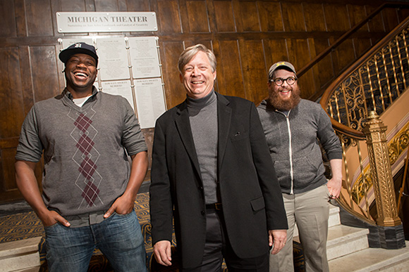 Sultan Sharrief, Russ Colins and Brian Hunter at the Michigan Theater