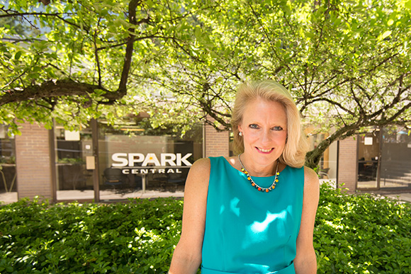 Ann Arbor city councilperson Sally Petersen at Liberty Plaza