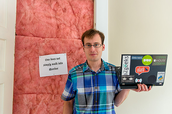 Zach Steindler at the Olark offices in downtown Ann Arbor