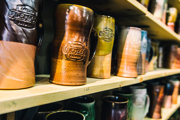 The Mug Club shelf at the Chelsea Alehouse