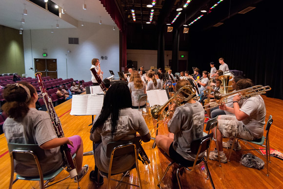 Deborah Katz conducting the Scarlett Summer Music Academy