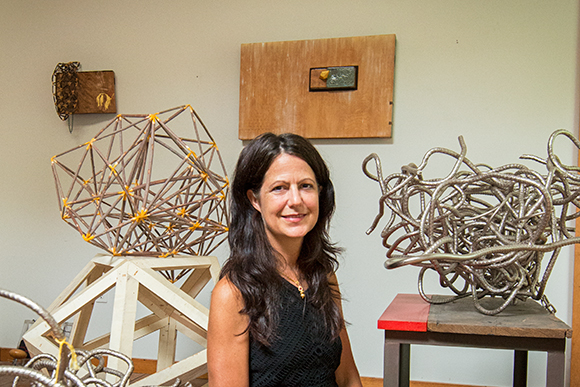 Sharon Que in her sculpture studio