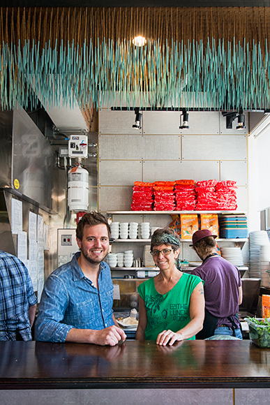 Joel Panozzo and Phillis Engelbert at The Lunch Room