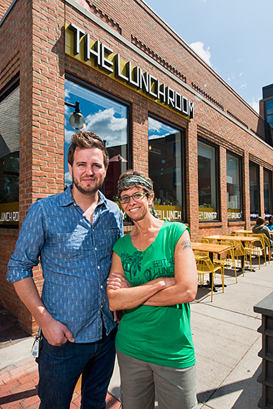 Joel Panozzo and Phillis Engelbert at The Lunch Room