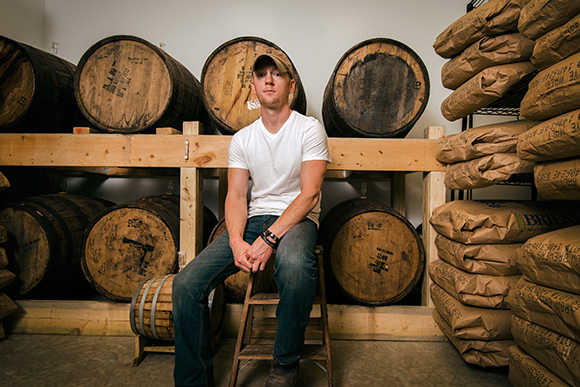 Nathan Hukill at Bitter Old Fecker's brewery