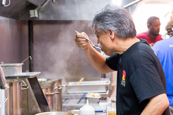 Takashi Yagihashi in the kitchen at Slurping Turtle
