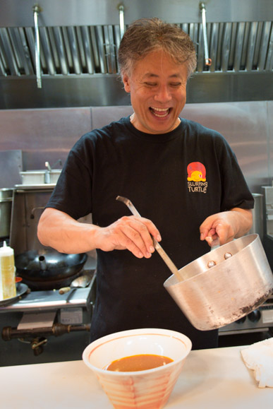 Takashi Yagihashi in the kitchen at Slurping Turtle