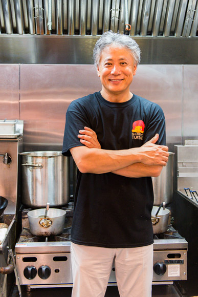 Takashi Yagihashi in the kitchen at Slurping Turtle