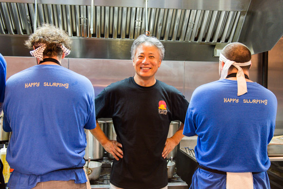 Takashi Yagihashi in the kitchen at Slurping Turtle