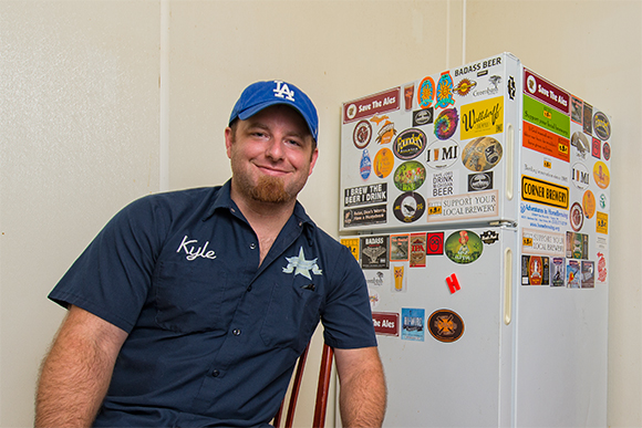 Tecumseh Brewing shows it's love for Michigan beer on it's refrigerator