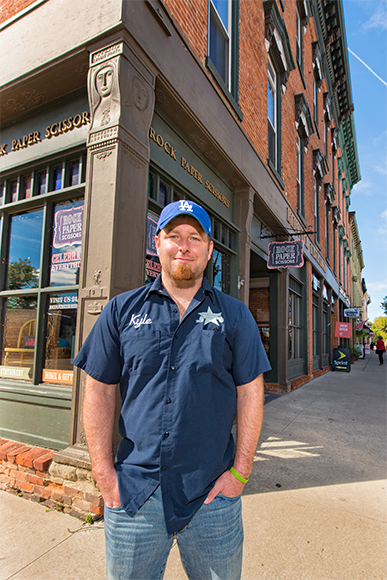 Kyle DeWitt in downtown Tecumseh