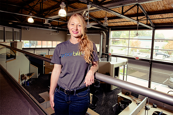 Heather Seyfarth at the Clean Energy Coalition offices