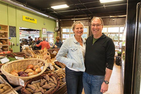 Kathy Sample and Bill Brinkerhoff at Argus Farm Stop