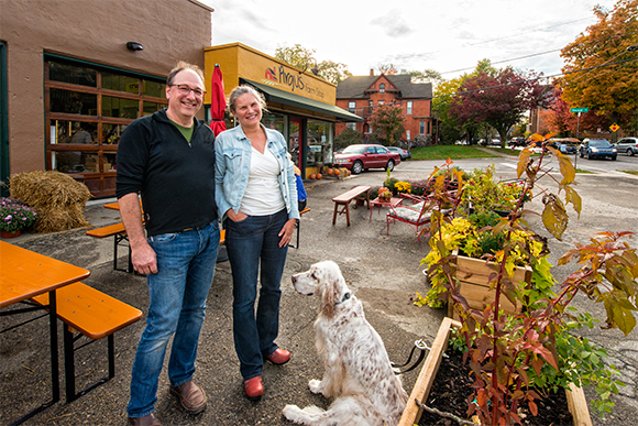 Kathy Sample and Bill Brinkerhoff at Argus Farm Stop