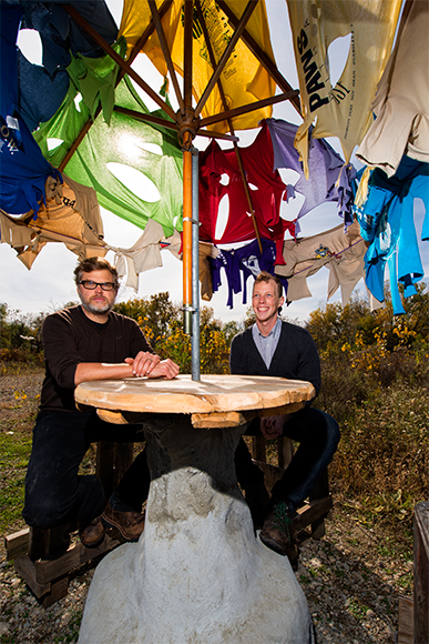 Ben Connor Barrie and Mark Maynard at the Water Street Sculpture Park