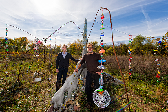 Ben Connor Barrie and Mark Maynard at the Water Street Sculpture Park