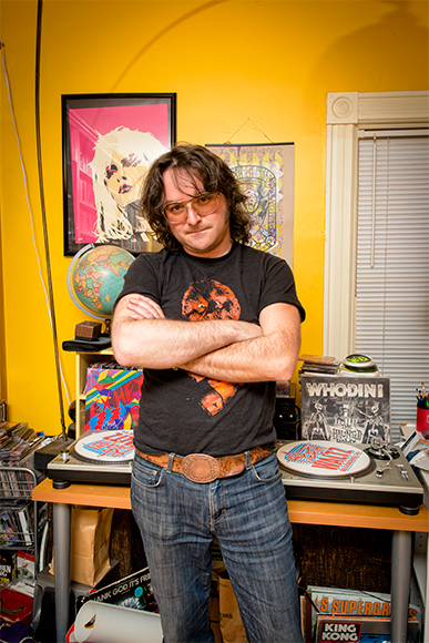 Jeremy Wheeler with his turntables