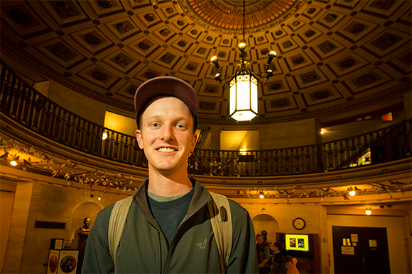 Charlie Engelman at the U of M Museum of Natural History