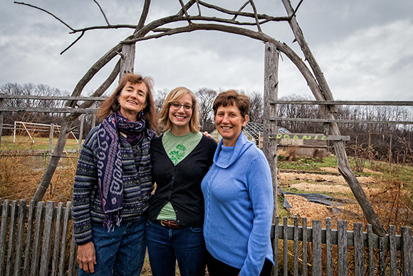 L to R Lise Anderson, Emily Canosa and Deb Lentz of Agrarian Adventure