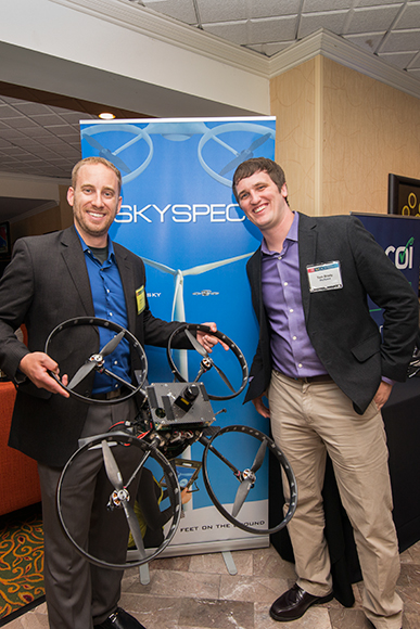 Danny Ellis and Tom Brady of SkySpecs