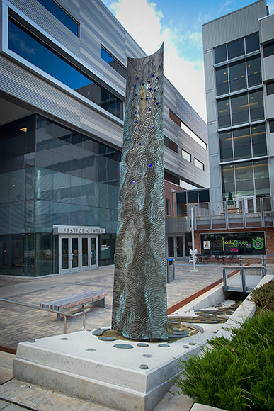 Sculpture by Herbert Dreiseitl at Ann Arbor City Hall