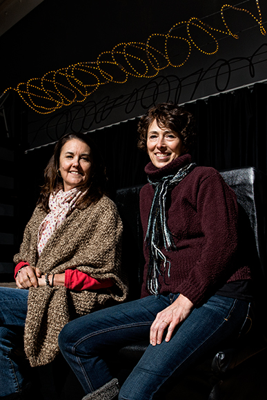 Managing Director Suzi Peterson and Program Director Cassie Mann at the Ann Arbor Civic Theatre