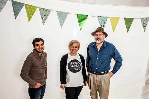 L to R Literary Manager Emilio Rodriguez, Artistic Director Carla Milarch and Producing Director Dan Walker of Theatre Nova at The Yellow Barn