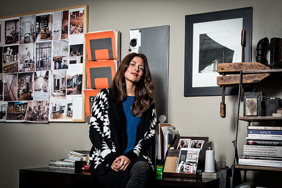 Leon Speakers visual director Anastasia Deinera in her office