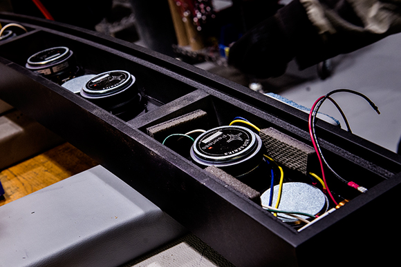 Sound Bars on the assembly line at Leon Speakers