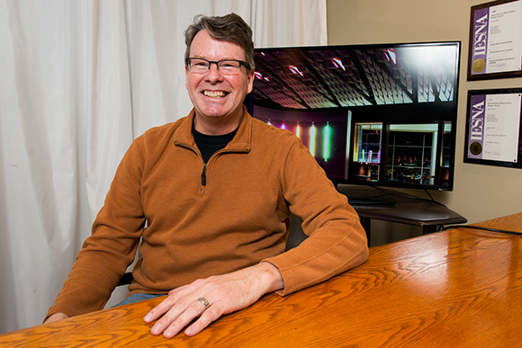 Robert White at the Illuminart office in Ypsilanti