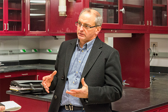 Mark Smith at his future startup incubator in Ann Arbor