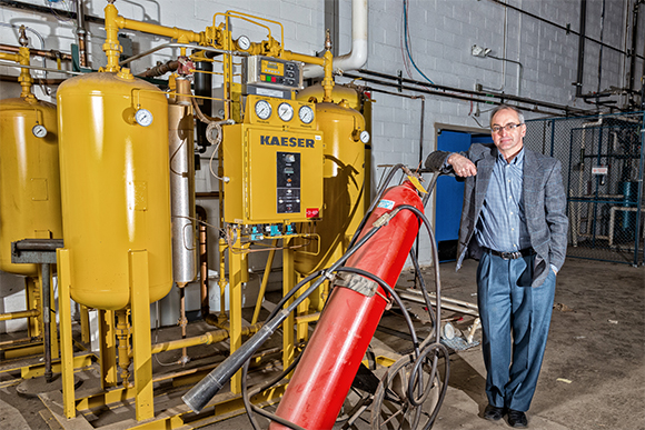 Mark Smith at his future startup incubator in Ann Arbor