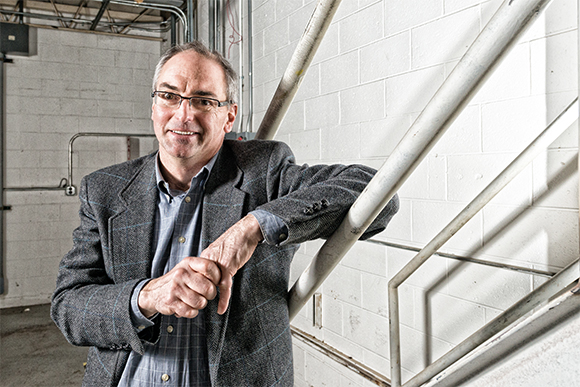 Mark Smith at his future startup incubator in Ann Arbor