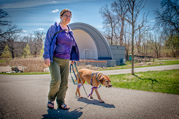 Linda Diane Feldt and Nala at West Park