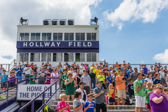 The hometown crowd at Hollway Field