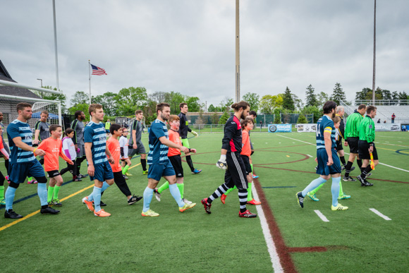 AFC Ann Arbor walks on to field for a match