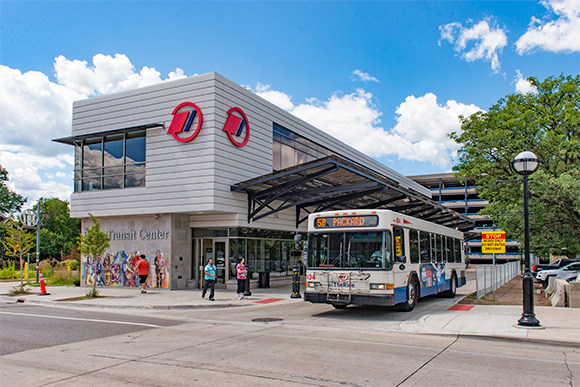 AAATA Blake Transit Center in downtown Ann Arbor