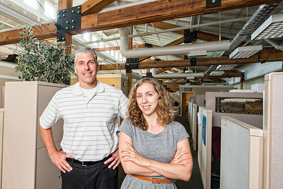 Andrew Berki and Anya Dale at U of M's Office of Campus Sustainability 