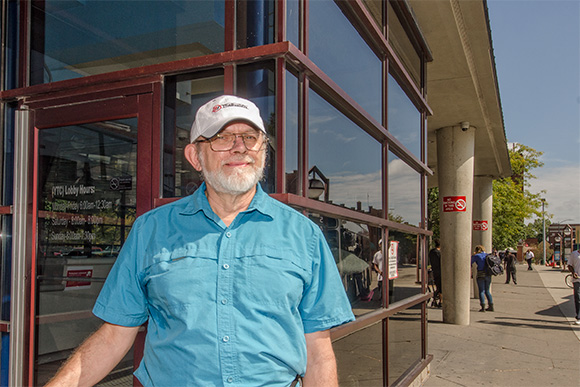 Larry Krieg at the Ypsilanti Transit Center